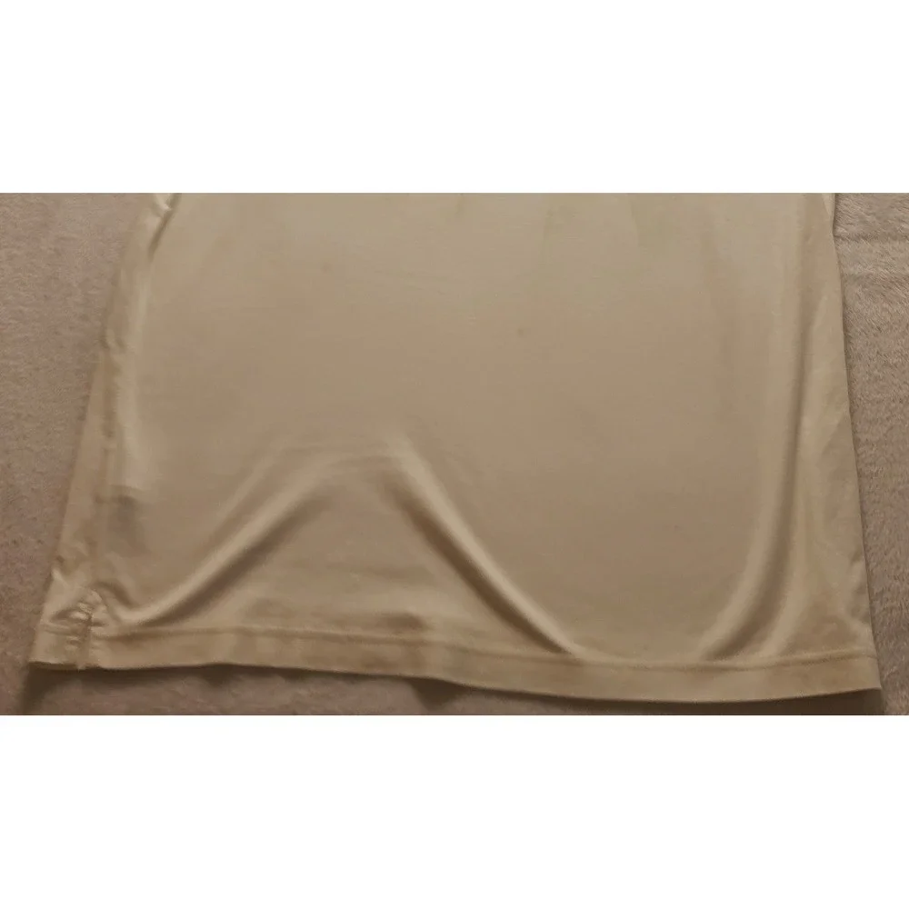 Banana Republic Luxury Touch Polo Shirt Men's XL White Standard Fit Gold N Logo
